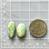 Medium Sky Blue Oval Royston Turquoise, Set of 2 Dimensions