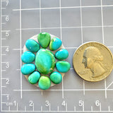 Small Mixed Mixed Sonoran Blue Turquoise, Set of 11 Dimensions