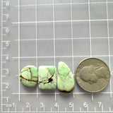 Medium Mint Green Freeform Crescent Lake Variscite, Set of 3 Dimensions