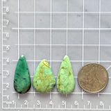 Large Mixed Teardrop Crescent Lake Variscite, Set of 3 Dimensions