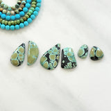 Medium Mint Green Mixed Treasure Mountain Turquoise, Set of 6 Background