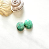 Small Sea Green Oval Lucid Variscite, Set of 2 Background