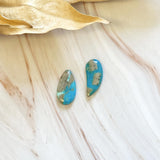 Large Sky Blue Mixed Ithaca Peak Turquoise, Set of 2 Background