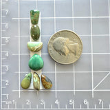 Small Mixed Mixed Crescent Lake Variscite, Set of 7 Dimensions