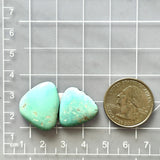 Large Sky Blue Triangle Lone Mountain Turquoise, Set of 2 Dimensions
