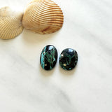 Medium Ocean Blue Mixed Blue Moon Turquoise, Set of 2 Background