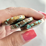 Sky Blue Fox Turquoise Top Drilled Cab Bead