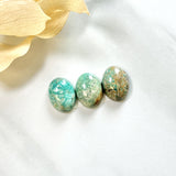 Small Faint Green Oval Broken Arrow Variscite, Set of 3 Background