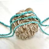 Faint Blue Prince Egyptian Turquoise Smooth Nugget Beads