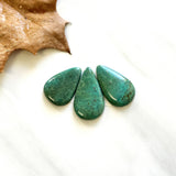 Large Deep Green Teardrop Yungai Turquoise, Set of 3 Background