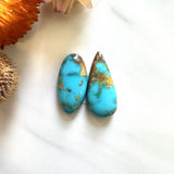 Large Sky Blue Mixed Royston Turquoise, Set of 2 Background