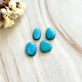 Small Sky Blue Mixed Kingman Turquoise, Set of 4 Background
