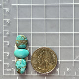Small Sky Blue Mixed Pilot Mountain Turquoise, Set of 3 Dimensions