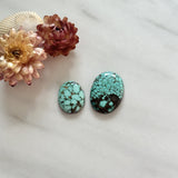 Small Oval Oval Number 8 Turquoise, Set of 2 Background