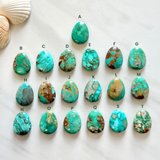 Sea Green Fox Turquoise Top Drilled Briolette