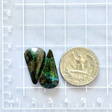 Medium Ocean Blue Teardrop Yungai Turquoise, Set of 2 Dimensions