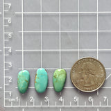 Small Sky Blue Mixed Kingman Turquoise, Set of 3 Dimensions