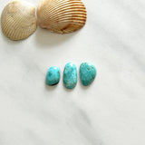 Small Sky Blue Freeform Number 8 Turquoise, Set of 3 Background