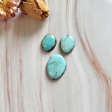 Small Sky Blue Freeform Pilot Mountain Turquoise, Set of 3 Background