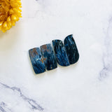 Large Deep Blue Mixed Pietersite Quartz, Set of 4 Background