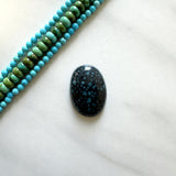 Large Ocean Blue Oval Yungai Turquoise Background