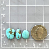 Small Sky Blue Mixed Number 8 Turquoise, Set of 3 Dimensions