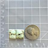 Small Light Yellow Square Crescent Lake Variscite, Set of 2 Dimensions