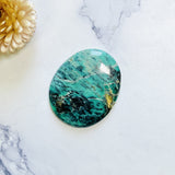 Large Sea Green Freeform Crescent Lake Variscite Background