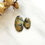 Large Earth Brown Oval Treasure Mountain Turquoise, Set of 2 Background