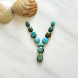 Small Sky Blue Mixed Tyrone Turquoise, Set of 11 Background