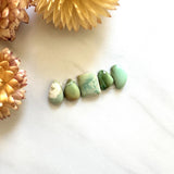 Small Lime Green Mixed Crescent Lake Variscite, Set of 5 Background