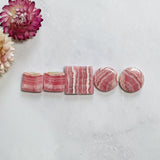 Medium Pink Mixed Rhodochrosite, Set of 6 Background