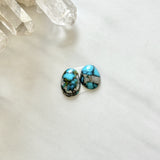 Small Sky Blue Freeform Blue Moon Turquoise, Set of 2 Background