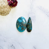Large Ocean Blue Mixed Ithaca Peak Turquoise, Set of 2 Background
