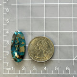 Large Ocean Blue Oval Ithaca Peak Turquoise Dimensions
