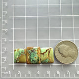 Small Earth Brown Bar Treasure Mountain Turquoise, Set of 3 Dimensions