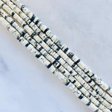 Mixed White Buffalo Dolomite Heishi Beads