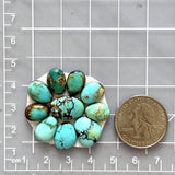 Small Sky Blue Mixed Mixed Turquoise, Set of 10 Dimensions