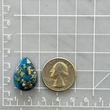 Large Ocean Blue Teardrop Ithaca Peak Turquoise Dimensions