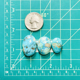 Medium Sky Blue Freeform Ithaca Peak Turquoise, Set of 3 Dimensions