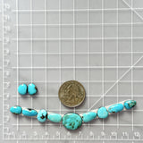 Small Sky Blue Freeform Blue Moon Turquoise, Set of 11 Dimensions