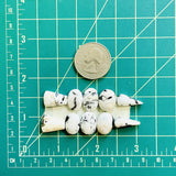 Small White Mixed White Buffalo Dolomite, Set of 10 Dimensions