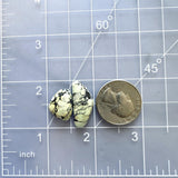 Medium Light Yellow Mixed Treasure Mountain Turquoise, Set of 2 Dimensions