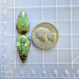 Medium Bamboo Green Teardrop Bamboo Mountain Turquoise, Set of 2 Dimensions