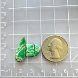 Small Sea Green Mixed Crescent Lake Variscite, Set of 2 Dimensions