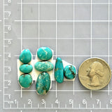 Small Sky Blue Mixed Mixed Turquoise, Set of 8 Dimensions