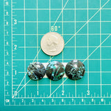Medium Ocean Blue Round Yungai Turquoise, Set of 3 Dimensions