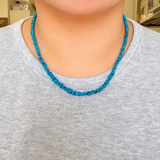 Stabilized Egyptian Turquoise Chip Bead Necklace 16.5 Inches