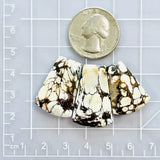 Large Purple Petal Purple Lavender Variscite, Set of 3 Dimensions