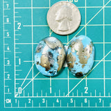 Large Sky Blue Oval Ithaca Peak Turquoise, Set of 2 Dimensions